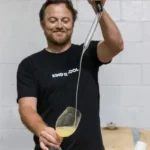 Rich Done making his wine