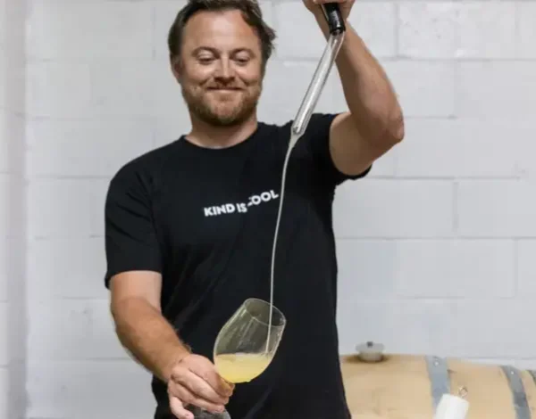 Rich Done making his wine