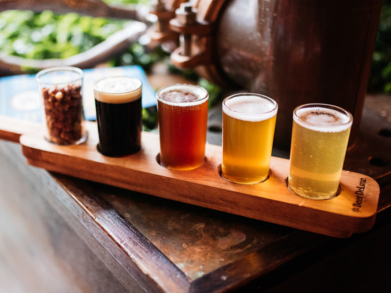 beer tasting paddle